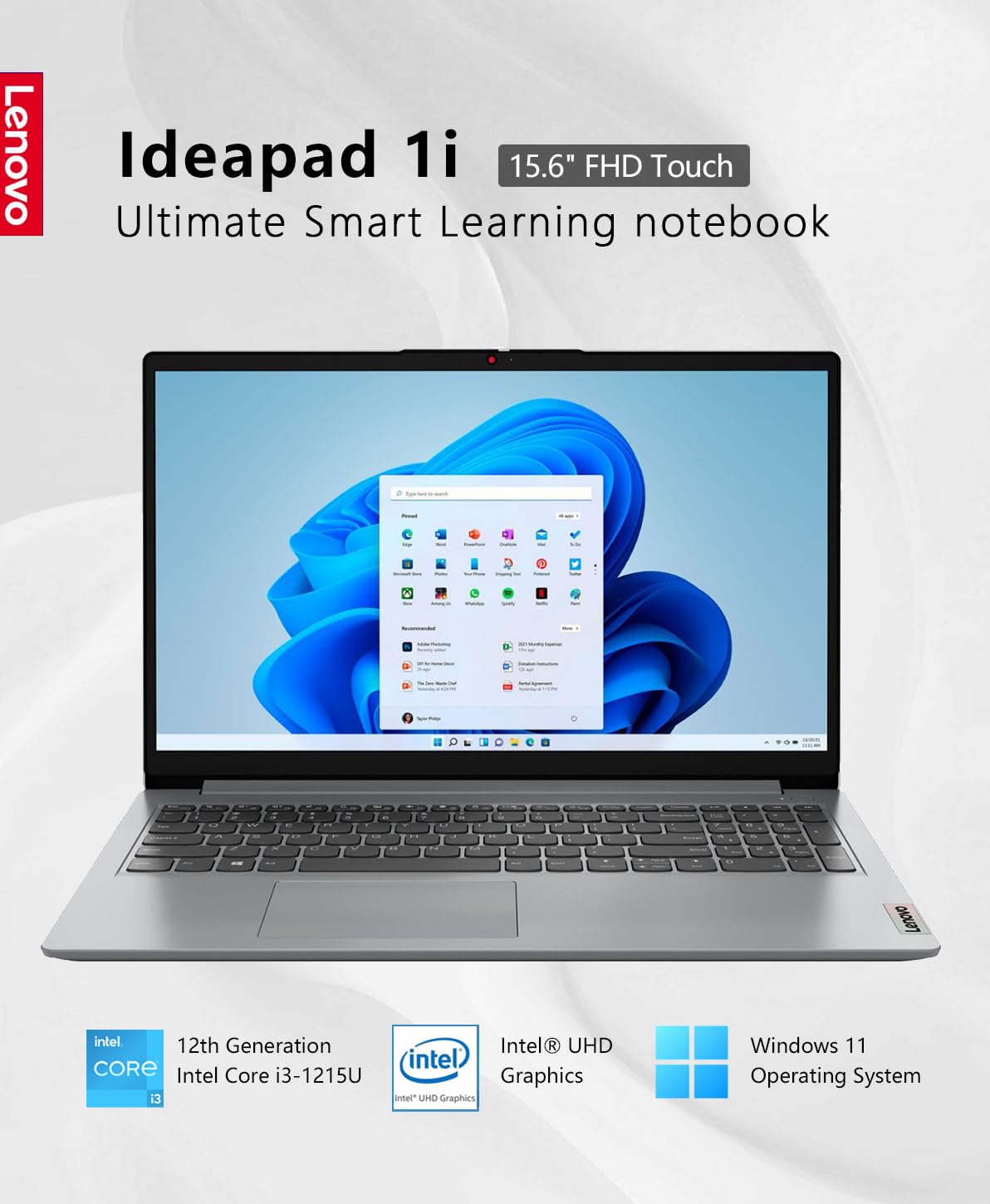 Lenovo 2023 Newest Ideapad 3I Laptop, 15.6'' Fhd Touchscreen, 12Th Gen Intel Core I3 1215U Processor, 24Gb Ddr4 Ram, 1Tb Ssd, Hd